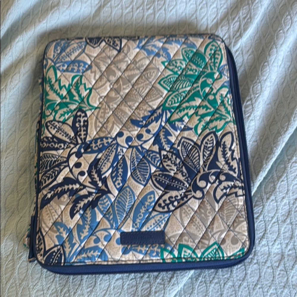 Vera Bradley Blue and Cream Quilted Case